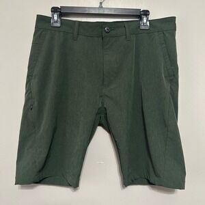 Kenneth Cole Reaction Hybrid Shorts Mens 34 Green Performance Hiking Gorpcore